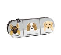 YsoLda Estuche para lápices, Estuche para bolígrafos, Estuche portátil para lápices, Estuche de Cuero para la Oficina de la Escuela, Lindos Perros Divertidos Kawaii