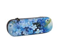 YsoLda Estuche para lápices, Estuche para bolígrafos, Estuche portátil para lápices, Estuche de Cuero para la Oficina de la Escuela, Acuarela, no me Olvides, Flores