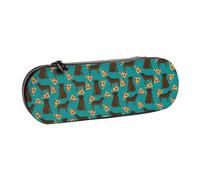 YsoLda Estuche para lápices, Estuche para bolígrafos, Estuche portátil para lápices, Estuche de Cuero para Oficina Escolar, Labrador Chocolate, Labrador