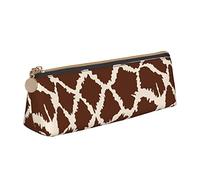 YsoLda Estuche para lápices, Estuche para bolígrafos Triangular con Estampado de Animales de Jirafa, Estuche portátil para lápices, Estuche de Cuero para la Escuela y la Oficina