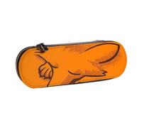 YsoLda Estuche para lápices, Estuche para lápices, Estuche portátil de Cuero para la Oficina de la Escuela, The Fox Is Sleeping