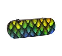 YsoLda Estuche para lápices, Estuche para lápices, Estuche portátil de Cuero para la Oficina de la Escuela, Escamas de dragón