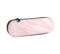 YsoLda Estuche para lápices, Estuche para lápices, Estuche portátil de Cuero para la Oficina de la Escuela, patrón de mármol, mármol Blanco y Rosa
