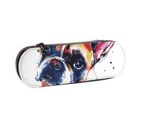 YsoLda Estuche para lápices, Estuche para lápices, Estuche portátil de Cuero para Oficina Escolar, Bulldog francés
