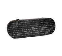 YsoLda Estuche para lápices, Estuche para lápices, Estuche portátil de Cuero para Oficina Escolar, código de Programador, Negro y Negro