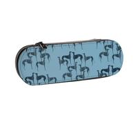 YsoLda Estuche para lápices, Estuche para lápices, Estuche portátil de Cuero para Oficina Escolar, poetas y filósofos, Galgos Azules