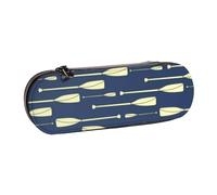 YsoLda Estuche para lápices, Estuche para lápices, Estuche portátil de Cuero para Oficina Escolar, remos de Remo, Color Azul Marino
