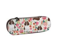 YsoLda Estuche para lápices, Estuche para lápices, Estuche portátil de Cuero para Oficina Escolar, Springer Spaniel inglés