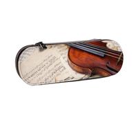 YsoLda Estuche para lápices, Estuche para lápices, Estuche portátil de Cuero para Oficina Escolar, violín