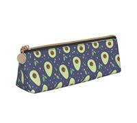 YsoLda Estuche para lápices, Estuche para lápices Triangulares con patrón de Aguacate, Estuche portátil para lápices, Estuche de Cuero para la Escuela y la Oficina
