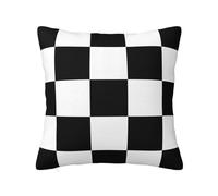 YsoLda Funda de Almohada, Funda de Almohada Decorativa, Fundas de cojín Suaves de 40 x 40 cm para sofá de Dormitorio, Cuadros de Carrera en Blanco y Negro
