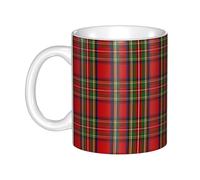 YsoLda Taza, Taza De Cerámica, Taza De Café, Taza De Té, Adecuada Para Cocina, Restaurante, Oficina, 330 Ml,Cuadros de tartán del clan escocés Stewart