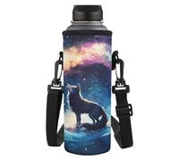 Yspwyqan Star Wolf - Funda para botella de agua, de poliéster aislado, con correa suave para el hombro, para botellas de acero inoxidable, vidrio y plástico