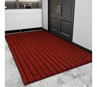 YSPZDQ Felpudo Entrada Casa, Felpudo, Alfombra Antideslizante, Felpudo Exterior - Absorbente, Antideslizante, Atrapa Polvo y Suciedad, Suave De Interior/Exterior, Peluche(Red,100 x 160cm)