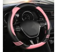 YSQOFD Cubierta de Volante Funda Cuero PU Volante Coche Forma D para Nissan para Qashqai J11 para X-Trail T32 2019 2020 Funda para Volante(Pink)
