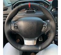 YSQOFD Cubierta de Volante Funda para Volante Coche Cuero Antideslizante Cosida A Mano para Peugeot 308 2014-2017 Funda para Volante(Estilo 1)