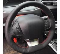 YSQOFD Cubierta de Volante Funda para Volante Coche Cuero Antideslizante Cosida A Mano para Peugeot 308 2014-2017 Funda para Volante(Style 4)