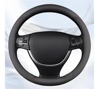 YSQOFD Cubierta de Volante Funda Volante Cuero Perforado Cómoda Transpirable Y Resistente Al Desgaste Compatible con Volantes 14.5 A 15 Pulgadas Funda para Volante(Negro)