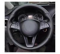 YSQOFDNFD Cubierta Volante Funda Trenzada para Volante De Cuero Genuino Cosida A Mano para Mercedes para Benz C200L E63 E300 E320 GLK GLC260 GLA Accesorios para Coche Funda De Volante(Red Thread)