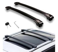 YSQOJF Barras Transversales 2 Barras Transversales para Techo para VW para Amarok 2023-2025 Bloqueables De Aleación De Aluminio Portaequipajes De Techo(Negro)