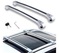 YSQOJF Barras Transversales 2 Barras Transversales para Techo para VW para Amarok 2023-2025 Bloqueables De Aleación De Aluminio Portaequipajes De Techo(Plata)