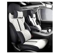 YSQOJF Cubierta Asiento Automóvil De Cuero Juego Funda Asiento Coche para para 3/4 Serie E46 E90 E91 E92 E93 F30 F31 F34 F35 G20 G21 F32 F33 F36 Seat Cars Cubreasiento(Black White Lux)