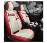 YSQOJF Cubierta Asiento Automóvil Funda De Cuero para Asiento Coche para Mitsubishi para Pajero para Lancer para Outlander XL 3 para Space Star para Grandis para Carisma L200 Cubreasiento(Beige Red)