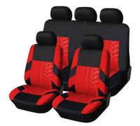 YSQOJF Cubierta Asiento Automóvil Juego Completo De Fundas para Asientos Coche para Citroen para C5 Protector Banco Dividido Delantero Y Trasero Universal Se Adapta A Coche/SUV Cubreasiento(Rojo)