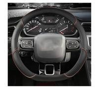 YSQOJF Funda Volante Coche Funda De Volante Tipo D para Citroen C3 II III 2009-2020 C3 para Aircross 2017-2021 para Berlingo 3 C4 para Picasso 2 Volante Cuero(Café)