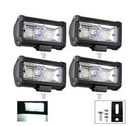 YSQOJF Luz Trabajo Para Coche LED Todoterreno Focos 4x4 Lámpara Antiniebla Faro Diodo SUV ATV Tractor Barco Camiones 12V Y 24V Cubierta Transparente Faro(30W 4PCS)