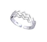 YsRoad Anillo de Plata de Ley 925 Ajustable para Mujer | Abierto, Apilable| Pulgar o Dedo del Pie | Anillo de Compromiso, Promesa o Boda | Unisex, Talla 50-58 | Incluye Caja de Regalo