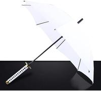 ysrpoud One Piece Anime Cosplay Umbrella 210T Long Many 16 Huesos Samurai inmitable Fort Ninja Katana Paraguas, Mango de Anime 1: 1,D