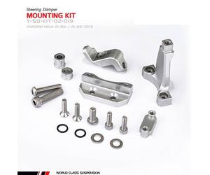 YSS Kit de montaje para amortiguador de dirección, negro