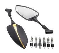 YSSLYEU Espejos Retrovisores Moto Compatible con Suzuki para GSR600 para V-Strom 1050 para GSR750 Espejos De Motocicleta Espejo De Manillar De Motocicleta Espejo Lateral Trasero De Motocicleta