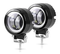 YSSMAO 20W LED Trabajo Light Barf Off Off 12V 24V LED Ángel Ojos Barra de luz para SUV Camión Barco 4x4 Lada NIVA Coche LED Faros LED 2pcs,Azul