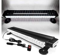 YSSMAO 54LED la Emergencia de luz estroboscópica de 26 Pulgadas 162W Barra Superior de la azotea Aplicación de la Ley de Riesgos LED Parpadeante para Carro de Remolque del vehículo 12 / 24V,Blanco
