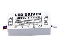 YSSMAO Conductor LED 300mA 1-3W 4-7W 8-12W 18-25W 36W 300MA LED Fuente de alimentación LED Adapt Unidad AC85-265V LED Luces transformadores Controlador para Leds,12w