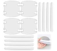 YSSQOVO 12 Pcs Protector Puertas Coche para BYD F3-2013, Transparente Adhesivo Películas Protectoras Protector contra Rasguños（Transparente）