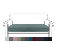 YSTELLAA Funda Asiento Sofa Elástico, Funda Cojin Sofa Separado Universal, Funda De Protección para Muebles, Ajustable, Antideslizante Y Suave, Lavable, 2 Asientos, Verde Haba
