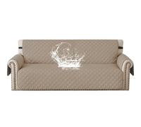 YSTELLAA Funda Sofá 3 Plazas, Antimanchas, Café Claro | Funda Sofa Anti Gatos Y Perro Mascotas, con Bolsillos Lateral, Lavable, Sofa Cover Verano Antideslizante