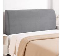 YSTELLAA Fundas Cabeceros, 200CM, Funda Cabecero Elástico, Universales Fundas para Cabeceros De Cama Antipolvo, Funda Protectora De Cabecera Modernas Lavable, Suave Y Resistente, Gris Claro
