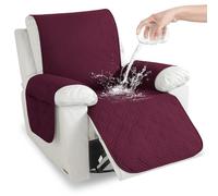 YSTELLAA Fundas Sillon Relax Reclinable 1 Plaza, Burdeos | Funda Sillón Antimanchas Antideslizante, Fundas para Sillones Relax con Bolsillo Laterales, for Mascotas Antiarañazos
