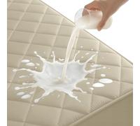 YSTELLAA Protector Colchon 160x190cm, Caqui | Funda Colchon Antiacaros Allergenic, Transpirable, Ajustable, Cubre Colchón Hasta 30cm de Profundidad