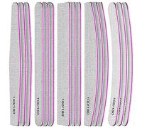 YSTrillion Limas de Uñas,15 piezas Limas de Uñas Profesionales,5 Formas Lima Uñas Gel 100/180 Grit,Limas para Uñas de Doble Cara para Salones de Manicura,Arte de Uñas en Casa