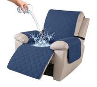 Ystyle Funda Sillon Relax Reclinable 1 Plaza, Azul Berlín | Funda Butaca Reclinable con Banda Elástica, Antimanchas y Antiarañazos, Fundas Lavables para Sillas Reclinables