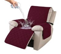 Ystyle Funda Sillon Relax Reclinable 1 Plaza, Burdeos | Funda Butaca Reclinable con Banda Elástica, Antimanchas y Antiarañazos, Fundas Lavables para Sillas Reclinables