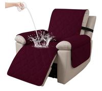 Ystyle Funda Sillon Relax Reclinable 1 Plaza, Burdeos | Funda Butaca Reclinable con Banda Elástica, Antimanchas y Antiarañazos, Fundas Lavables para Sillas Reclinables