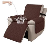 Ystyle Funda Sillon Relax Reclinable 1 Plaza, Café | Funda Butaca Reclinable con Banda Elástica, Antimanchas y Antiarañazos, Fundas Lavables para Sillas Reclinables