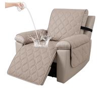 Ystyle Funda Sillon Relax Reclinable 1 Plaza, Funda Butaca Reclinable Impermeable con Banda Elástica, Antimanchas y Antiarañazos, Fundas Lavables para Sillas Reclinables, Café Claro