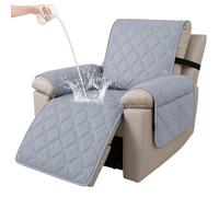 Ystyle Funda Sillon Relax Reclinable 1 Plaza, Funda Butaca Reclinable Impermeable con Banda Elástica, Antimanchas y Antiarañazos, Fundas Lavables para Sillas Reclinables, Gris Claro